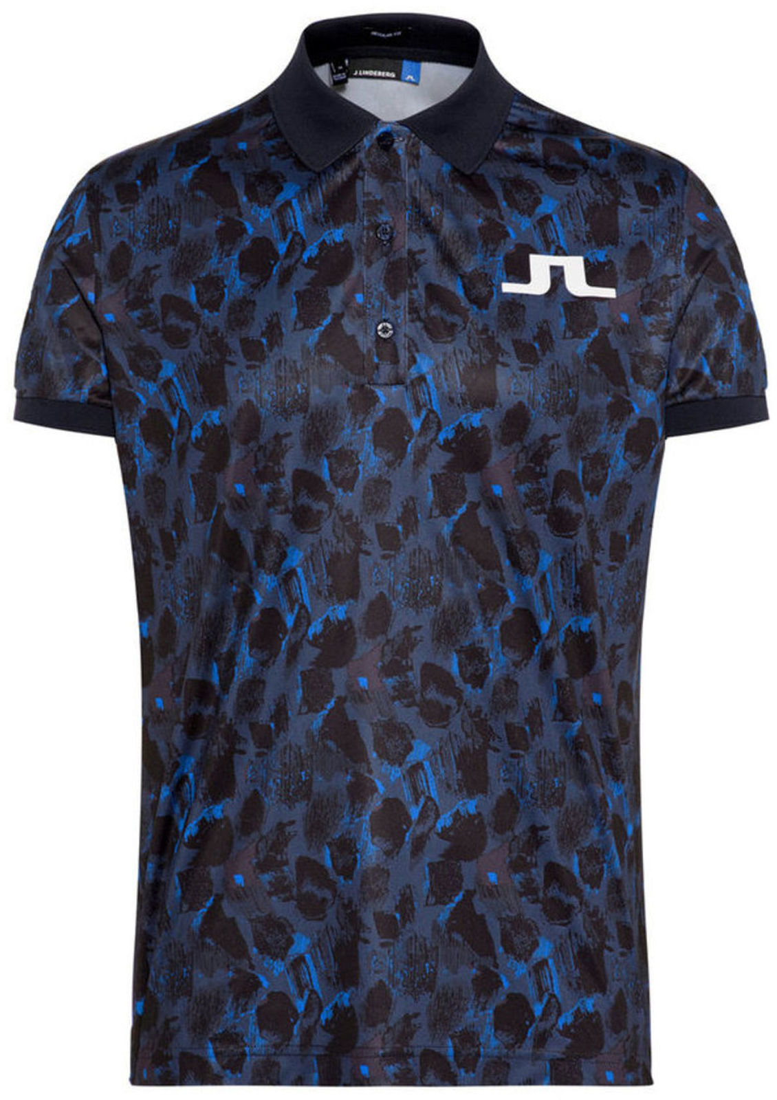 J.Lindeberg Big Bridge Reg TX Jersey Mens Polo Shirt Navy Sports Camo M -  Muziker