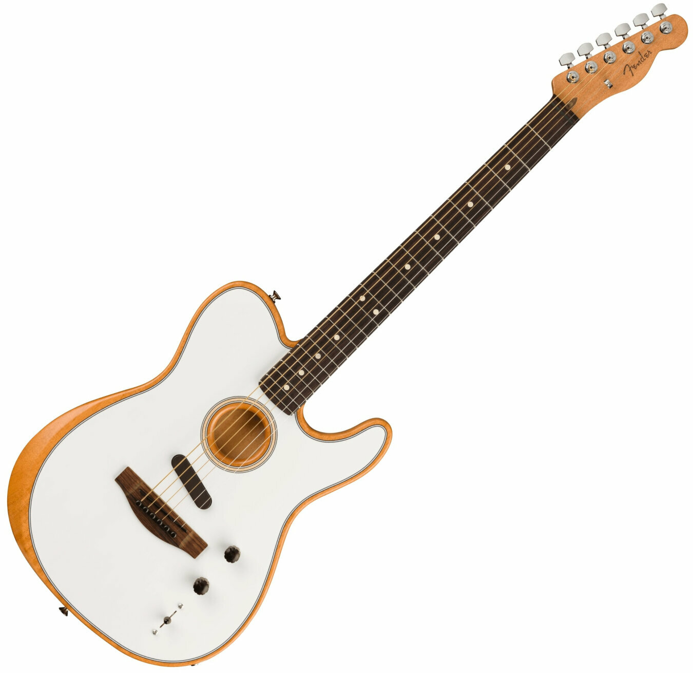 Speciell akustisk-elektrisk gitarr Fender Player Series Acoustasonic Telecaster Arctic White