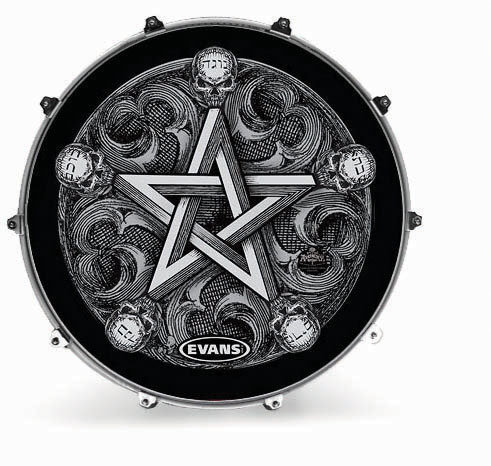 Resonant Drum Head Evans 22'' ALCHEMY SEERS HEX