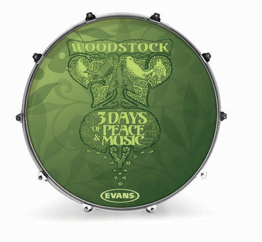 Кожа за барабани резонансна Evans 24'' WOODSTOCK 3DAYS 2