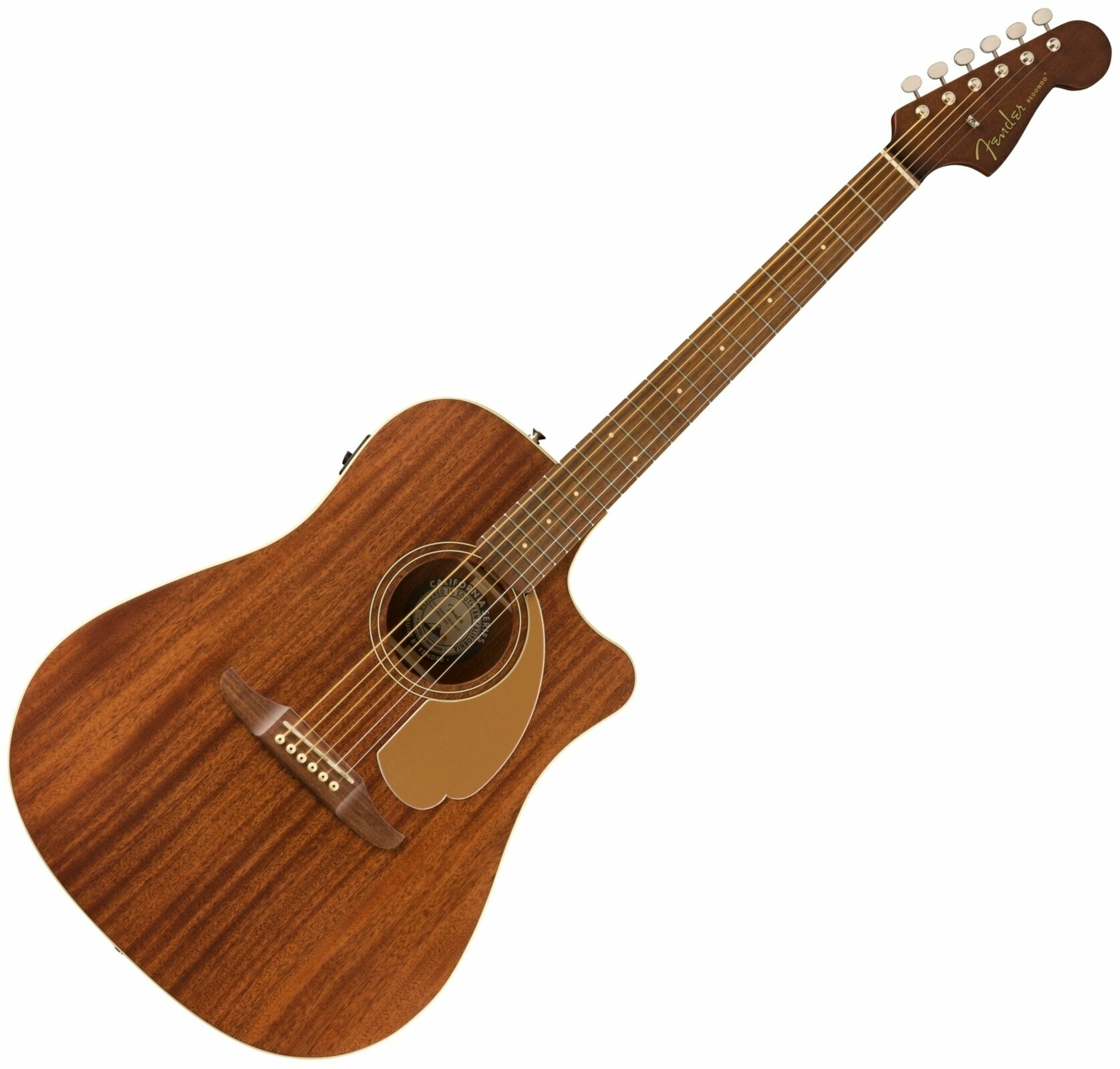 Dreadnought elektro-akoestische gitaar Fender Redondo Player All Mahogany WN Mahogany