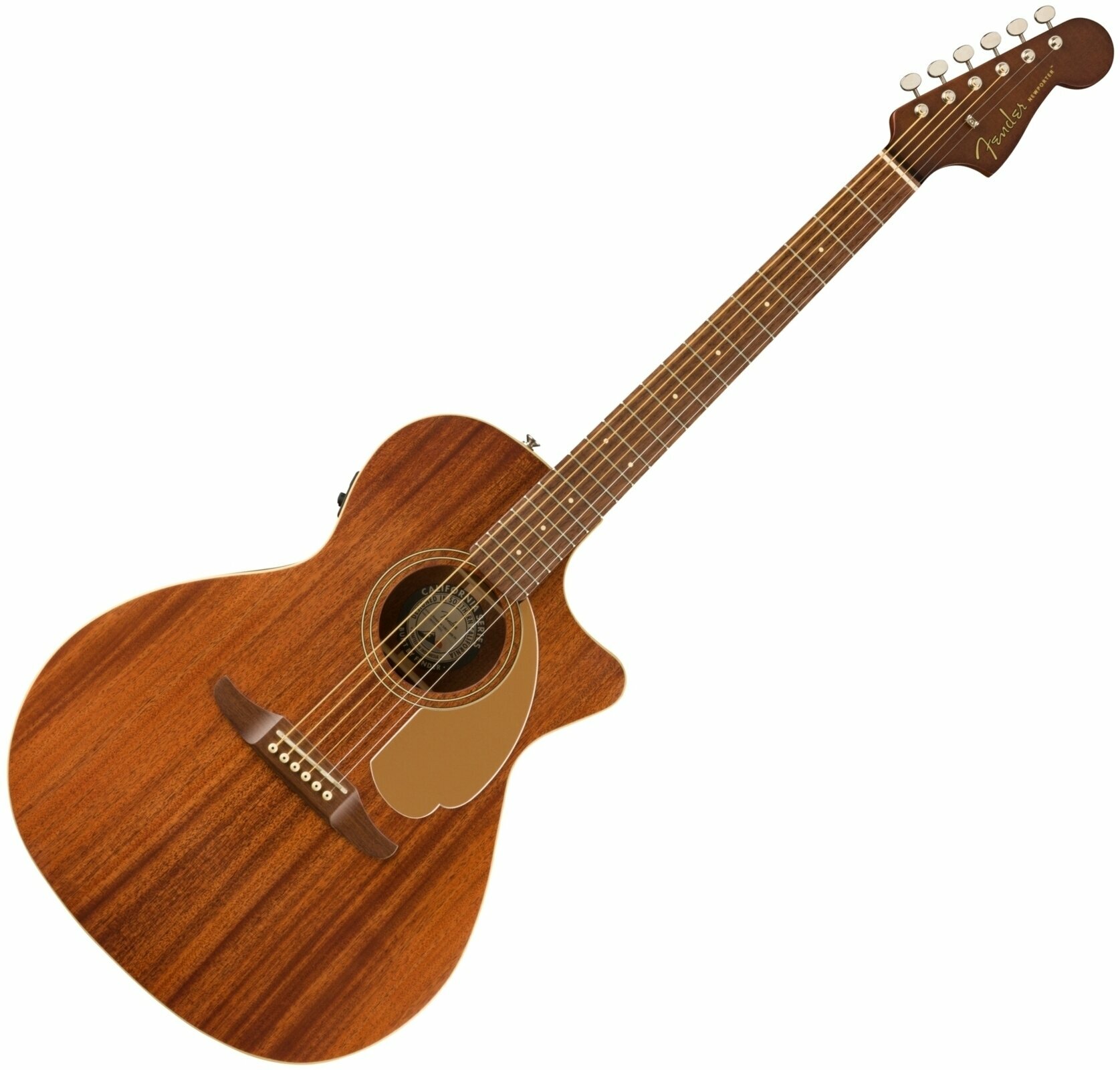 Guitarra electroacustica Fender Newporter Player All Mahogany WN Caoba