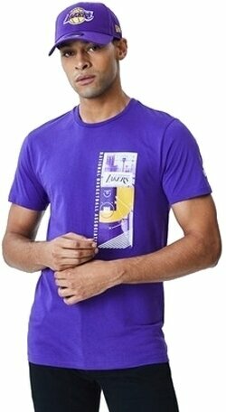 T-Shirt Los Angeles Lakers NBA Photo Print Violet L T-Shirt