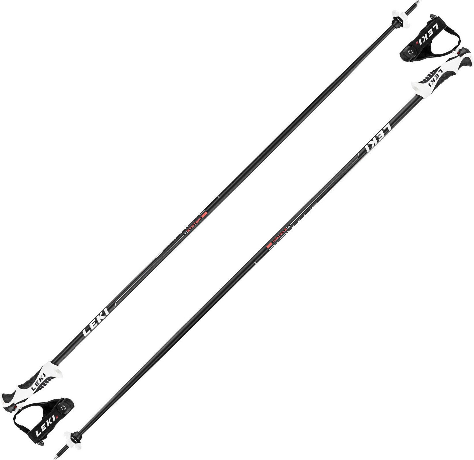Ski Poles Leki Spark Lite S Black/Light-Anthracite-White-Neonred 125 17/18