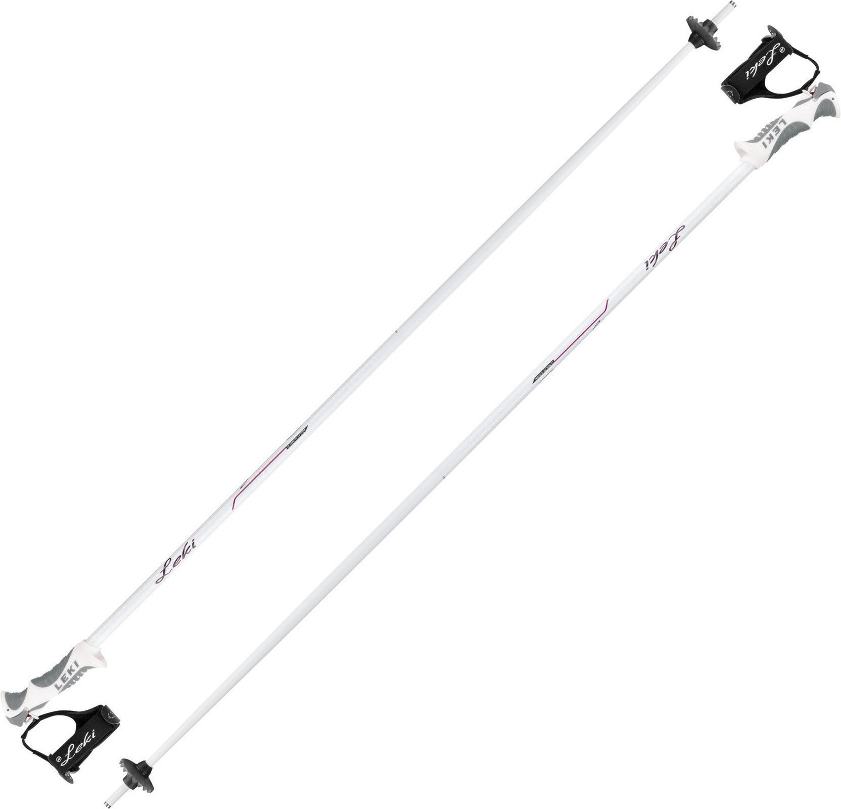 Bastões de esqui Leki Giulia S White/Anthracite/Berry 115 cm Bastões de esqui