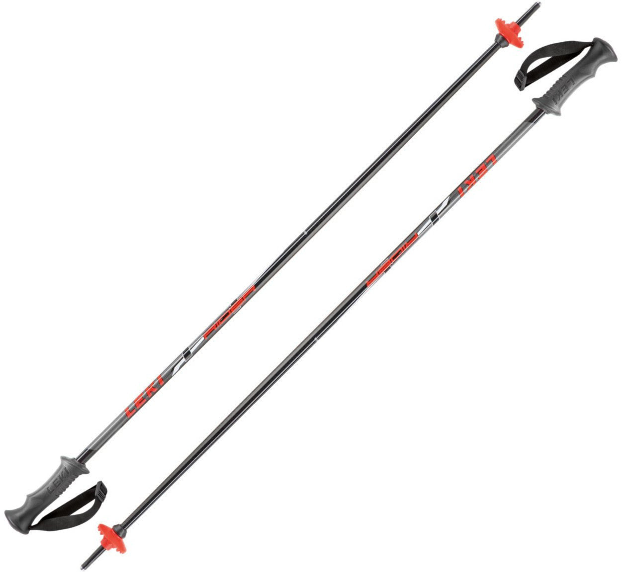 Bastões de esqui Leki Rider Black/Red/White/Anthracite 90 cm Bastões de esqui