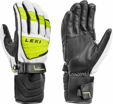 Luvas de esqui Leki Griffin S White-Lime-Black 9 - 1