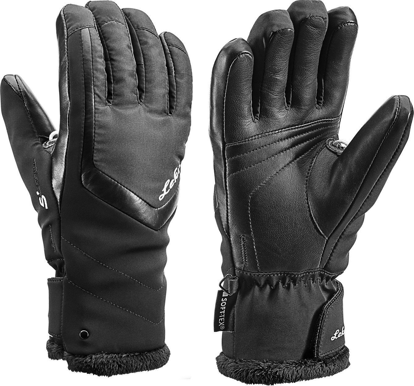 Ski-handschoenen Leki Stella S Black 6,5 Ski-handschoenen