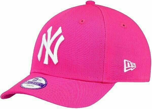 Kasket New York Yankees 9Forty K MLB League Basic Hot Pink/White Youth Kasket