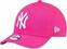 Șapcă New York Yankees 9Forty K MLB League Basic Hot Pink/White Youth Șapcă