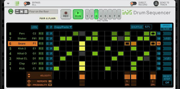 Software de estúdio de instrumentos VST Reason Studios Drum Sequencer (Produto digital) - 1