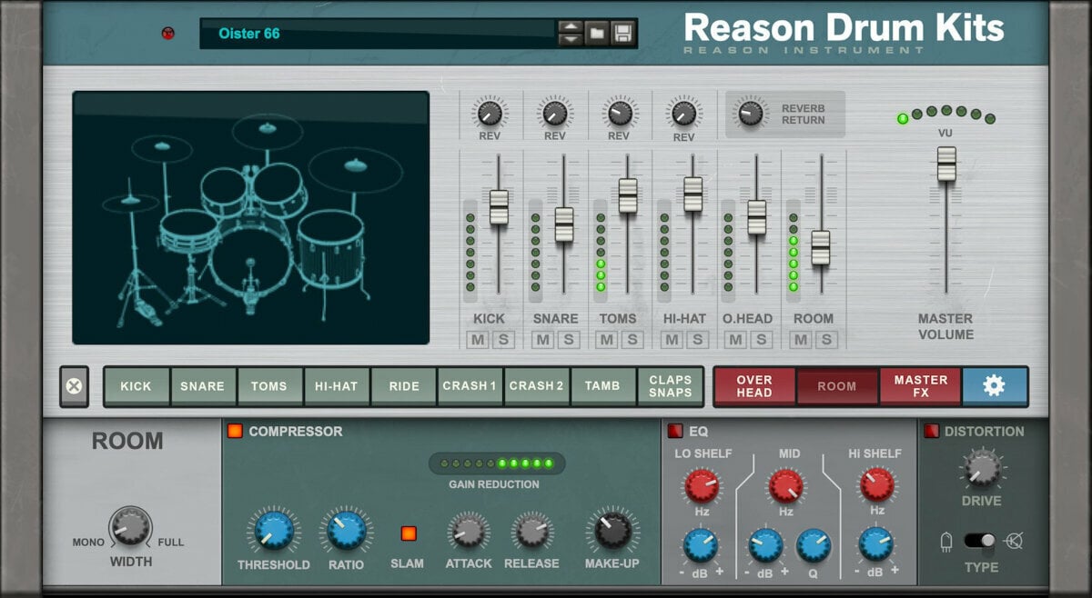 Software de estúdio de instrumentos VST Reason Studios Reason Drum Kits (Produto digital)
