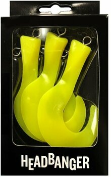 Wobler Headbanger Lures Tail Tails Fluo Yellow - 1