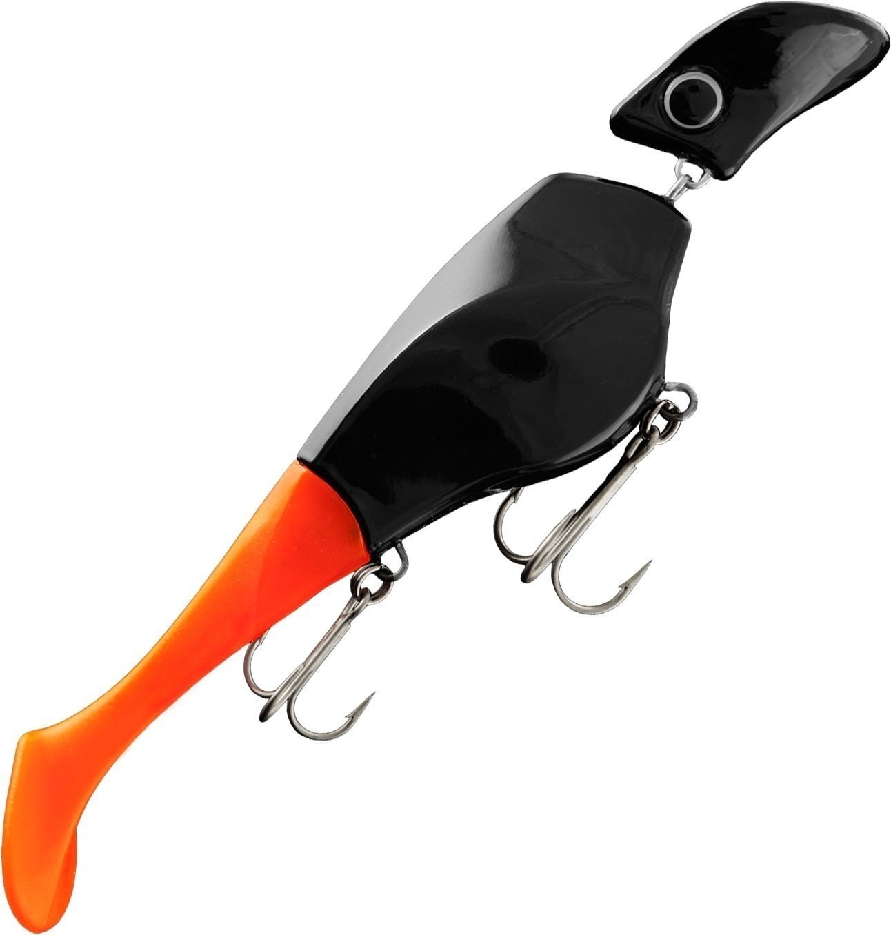 Wobler Headbanger Lures Shad Suspending Black/Orange 22 cm 74 g