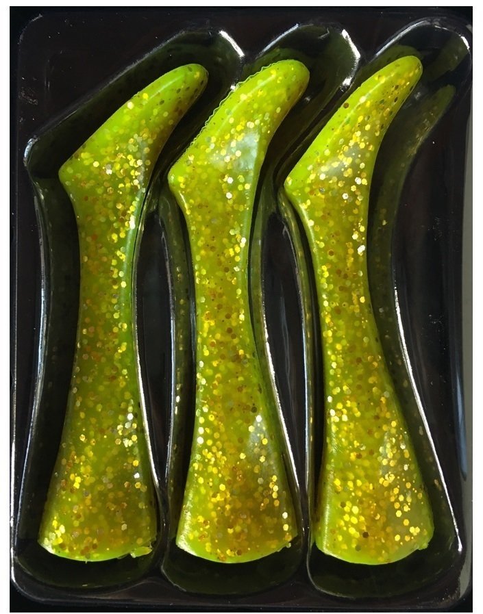 Wobler Headbanger Lures Shad 22 Tails Chartreuse
