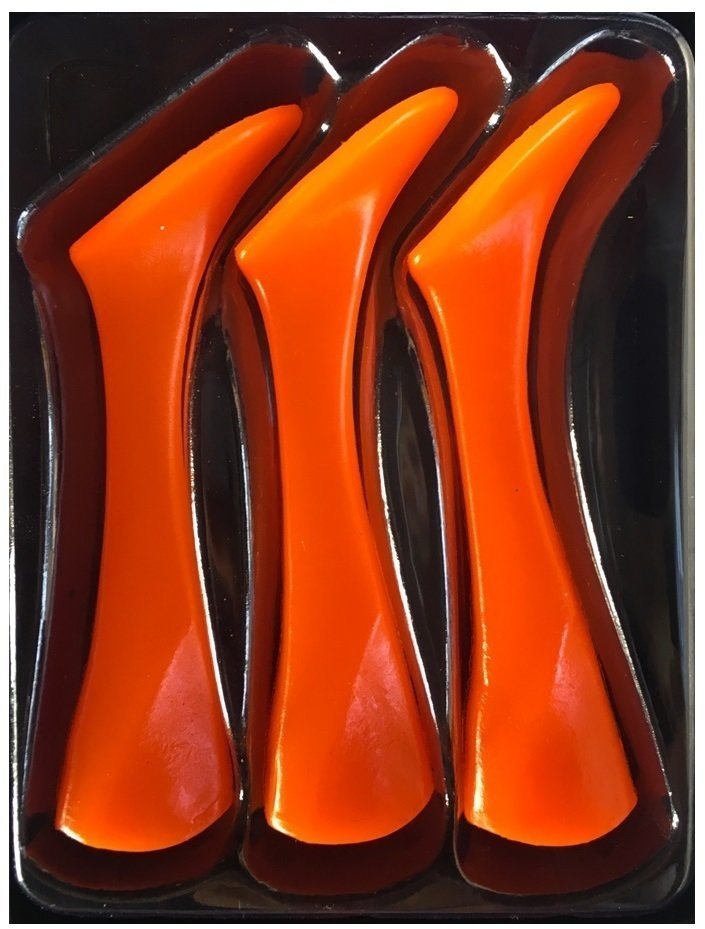 Esca artificiale Headbanger Lures Shad 22 Tails Fluo Orange