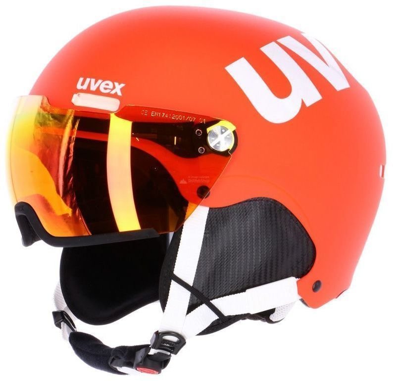 Casco de esquí UVEX Hlmt 500 Visor Orange Mat 52-55 cm 17/18