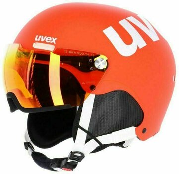 Lyžařská helma UVEX Hlmt 500 Visor Orange Mat 52-55 cm 17/18 - 1