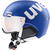 Capacete de esqui UVEX Hlmt 500 Visor Cobalt/White Mat 55-59 cm Capacete de esqui