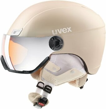 Ski Helmet UVEX Hlmt 400 Visor Style Prosecco Met Mat 53-58 cm 18/19 - 1