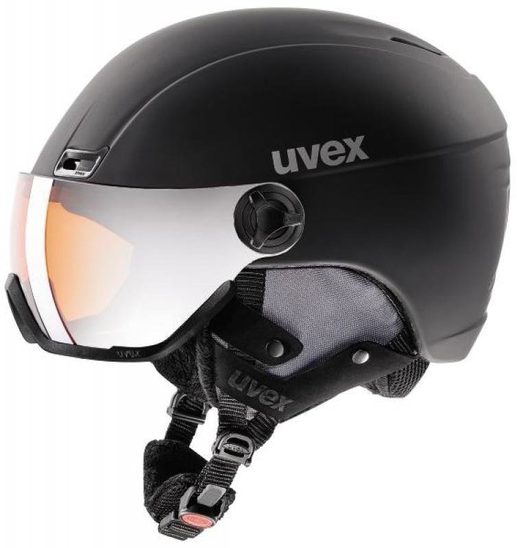 Skidhjälm UVEX Hlmt 400 Visor Style Black Mat 53-58 cm Skidhjälm