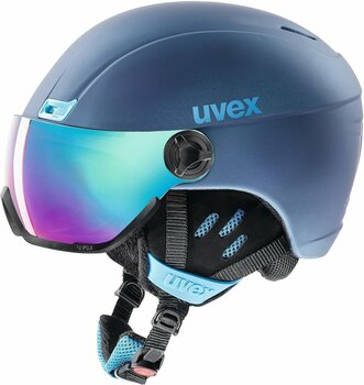 Ski Helmet UVEX Hlmt 400 Visor Style Navy Blue Mat 53-58 cm Ski Helmet - 1