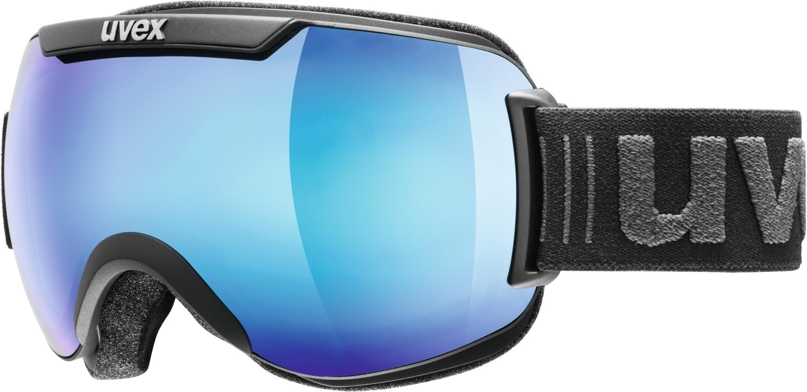 Ski Brillen UVEX Downhill 2000 FM Black Mat/Mirror Blue Ski Brillen