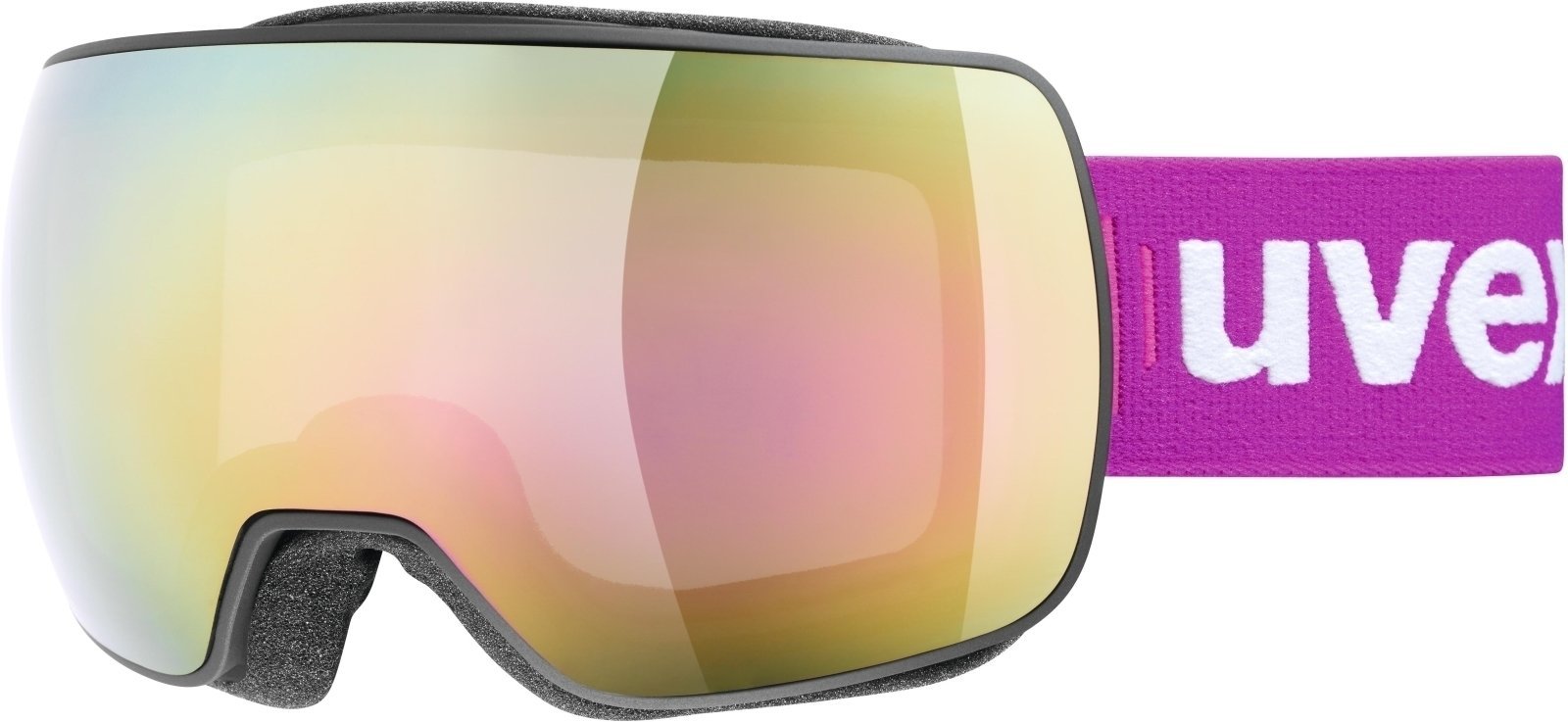 Óculos de esqui UVEX Compact FM Black Mat/Mirror Pink 17/18