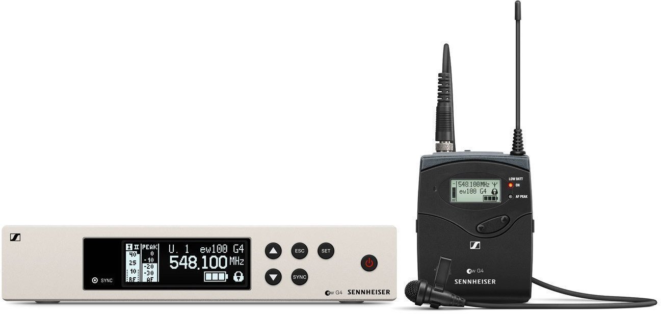 Conjunto Lavalier Inalámbrico Sennheiser ew 100 G4-ME2 A1: 470-516 MHz