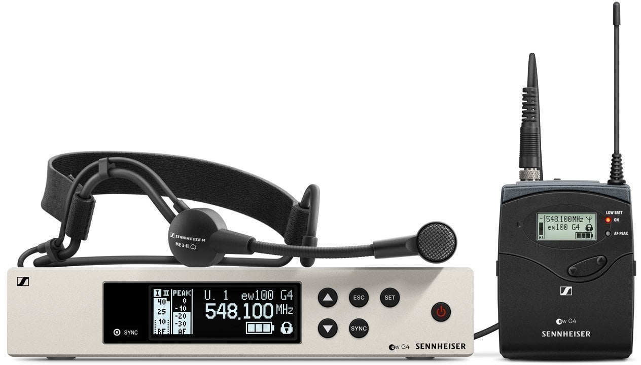Set Microfoni Wireless Lavalier Sennheiser ew 100 G4-ME3 1G8: 1785-1800 MHz