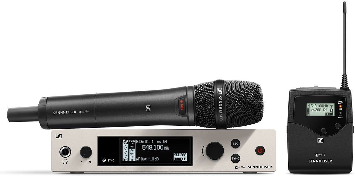 Microfon de mână fără fir Sennheiser ew 300 G4-BASE COMBO AW+: 470-558 MHz