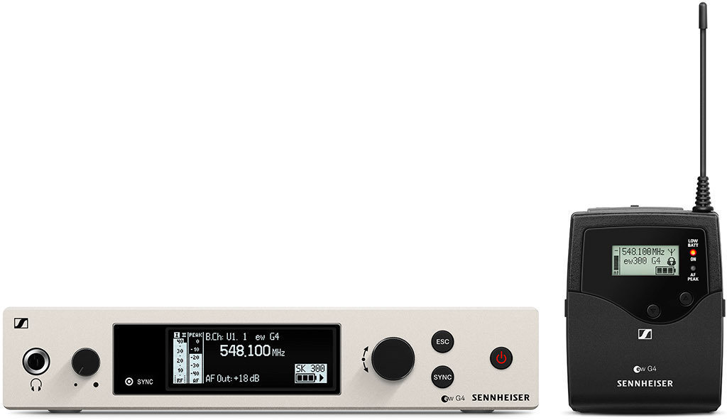 Conjunto de microfone de mão sem fios Sennheiser ew 300 G4-BASE SK-RC GW: 558-626 MHz