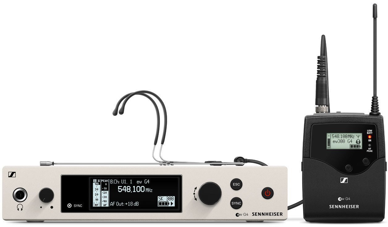 Naglavni brezžični sistem Sennheiser ew 300 G4-HEADMIC1-RC AW+: 470-558 MHz