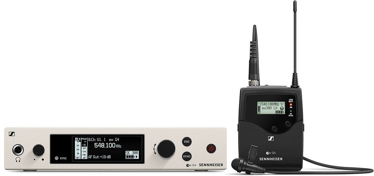 Set Microfoni Wireless Lavalier Sennheiser EW 300 G4-ME2-RC AW+: 470-558 MHz