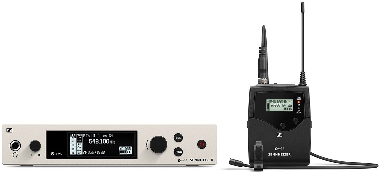 Conjunto de lapela sem fios Sennheiser EW 500 G4-MKE2 BW: 626-698 MHz