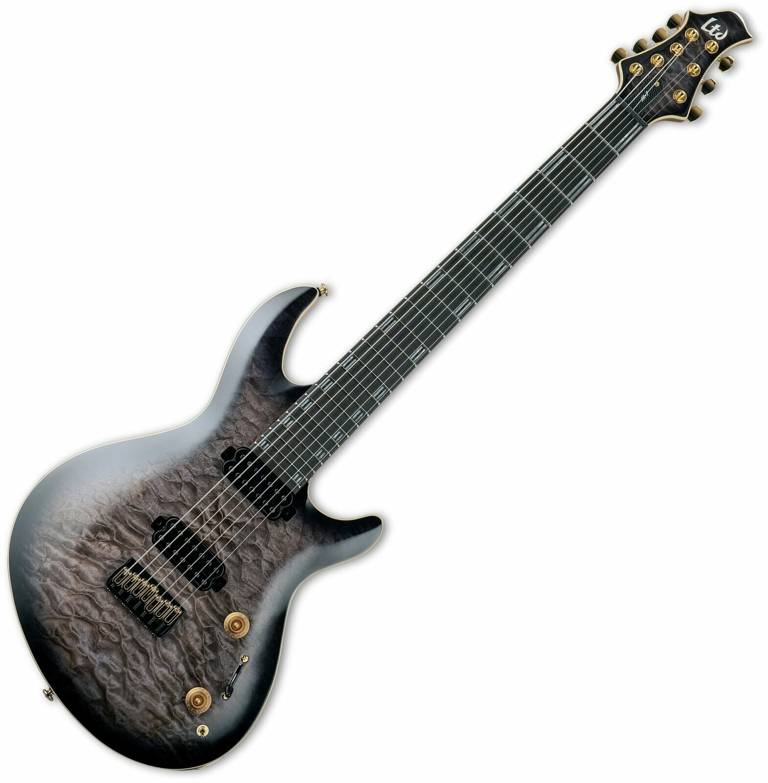 7-string Electric Guitar ESP LTD JR-7 QM FBSB Faded Blue Sunburst