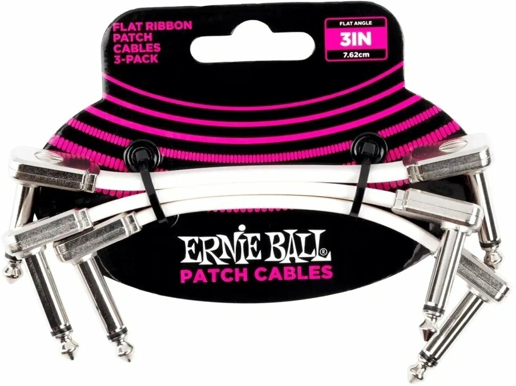 Adapter/Patch Cable Ernie Ball P06384 White 7,5 cm Angled - Angled