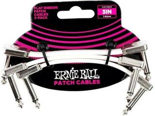 Пач кабел Ernie Ball Flat Ribbon Stereo Patch Cable Бял/3 Pack