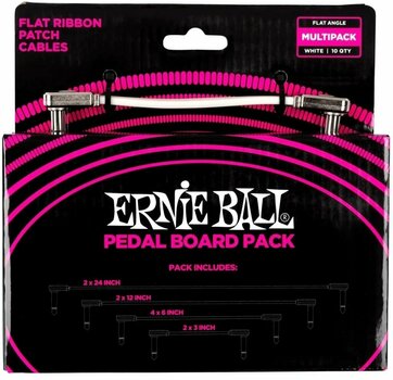Adapter/Patch Cable Ernie Ball P06387 White 15 cm-30 cm-60 cm-7,5 cm Angled - Angled - 1