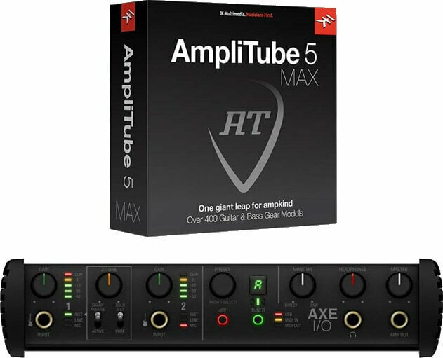 DTM・DAW IK Multimedia AXE I/O + AmpliTube 5 MAX IK Multimedia AXE I/O + Amplitude Bundle Interfejs audio USB