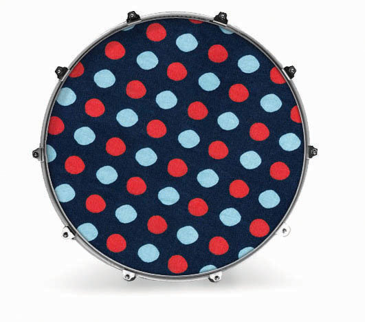 Cabeza de tambor resonante Evans INK22FBRDOTS Fabric