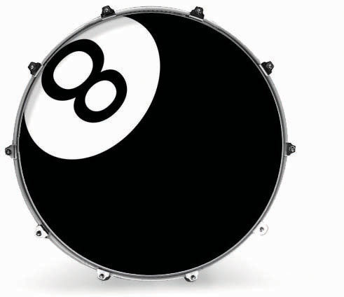 Кожа за барабани резонансна Evans INK22GRP8BAL Graphic 22" Кожа за барабани резонансна