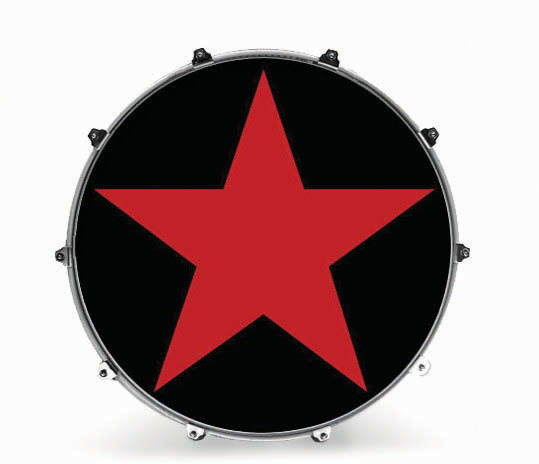 Cabeza de tambor resonante Evans INK24GRPSTAR 24" GRAPHIC STAR Cabeza de tambor resonante