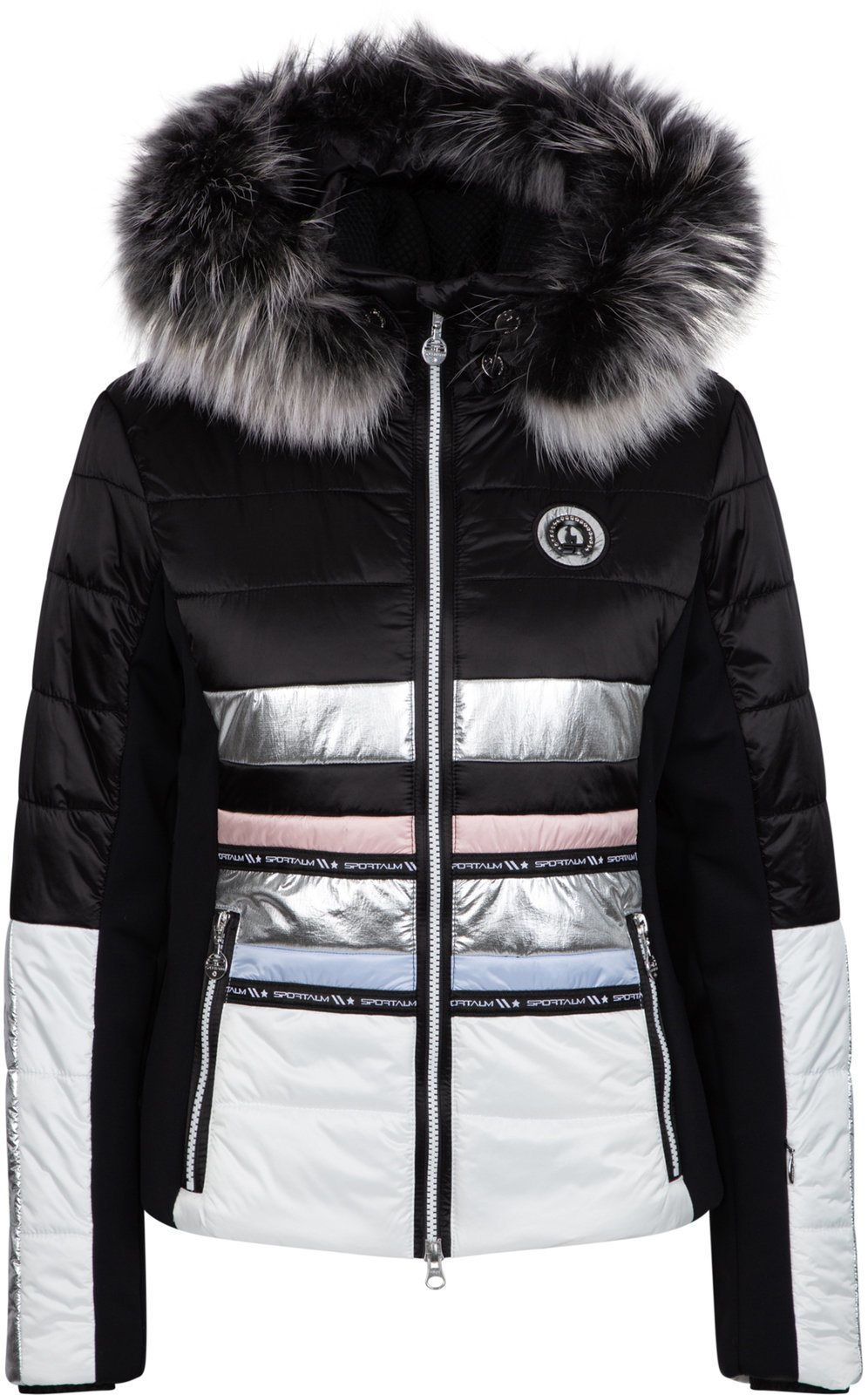 Skidjacka Sportalm Escape TG Womens Jacket with Hood and Fur Black 34