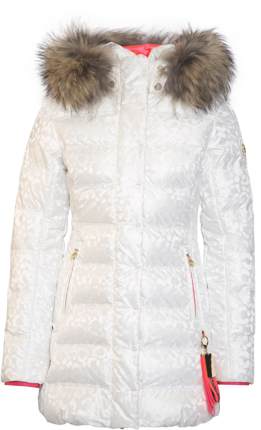 Ski-jas Sportalm Dakota Womens Jacket with Hood and Fur Turtledove 36