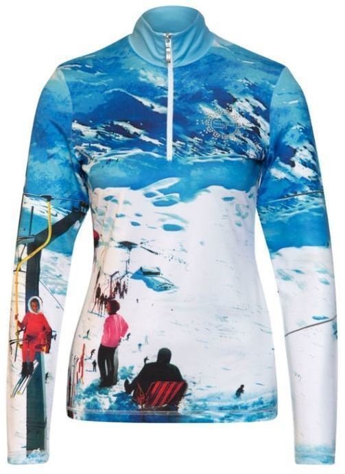 Ski-trui en T-shirt Sportalm Tico Womens Sweater Turquoise 34