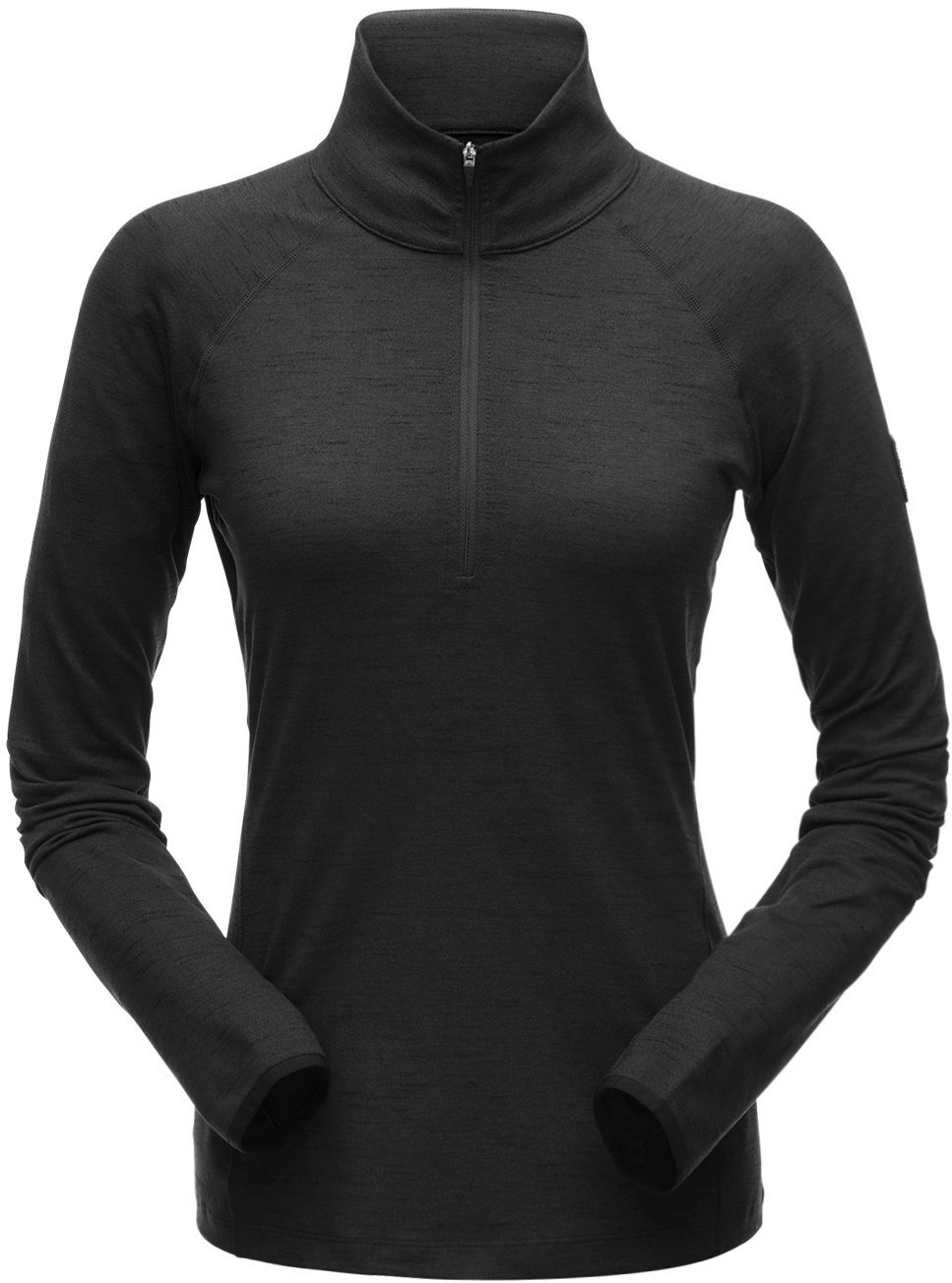 Ski-trui en T-shirt Spyder Unyte Womens Zip T-Neck Black L