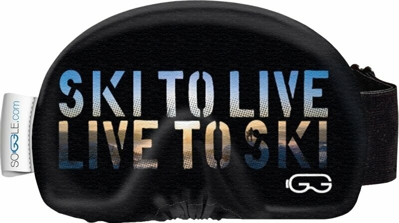 Housse pour casques de ski Soggle Goggle Cover Text Live To Ski Housse pour casques de ski
