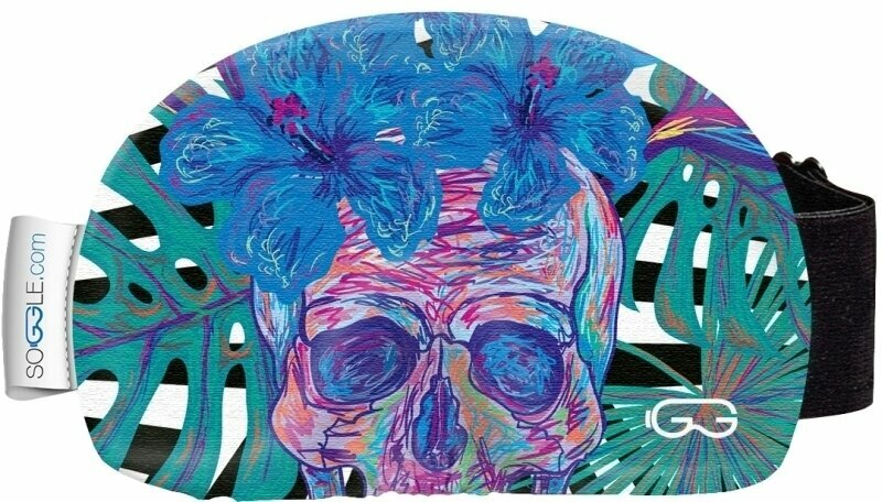 Калъф за очила за ски Soggle Goggle Cover Skulls Green Калъф за очила за ски