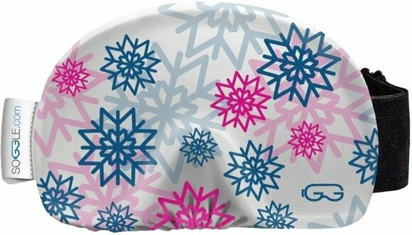 Ski Goggle Case Soggle Goggle Cover Snowflakes Pink Ski Goggle Case - 1